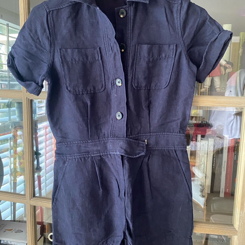 Ann Taylor Midnight Blue Button-Up Top